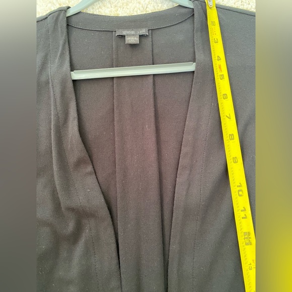 J. Jill Wearever Collection Open Front Jersey Knit Cardigan Black Drapey XSP - Picture 6 of 16